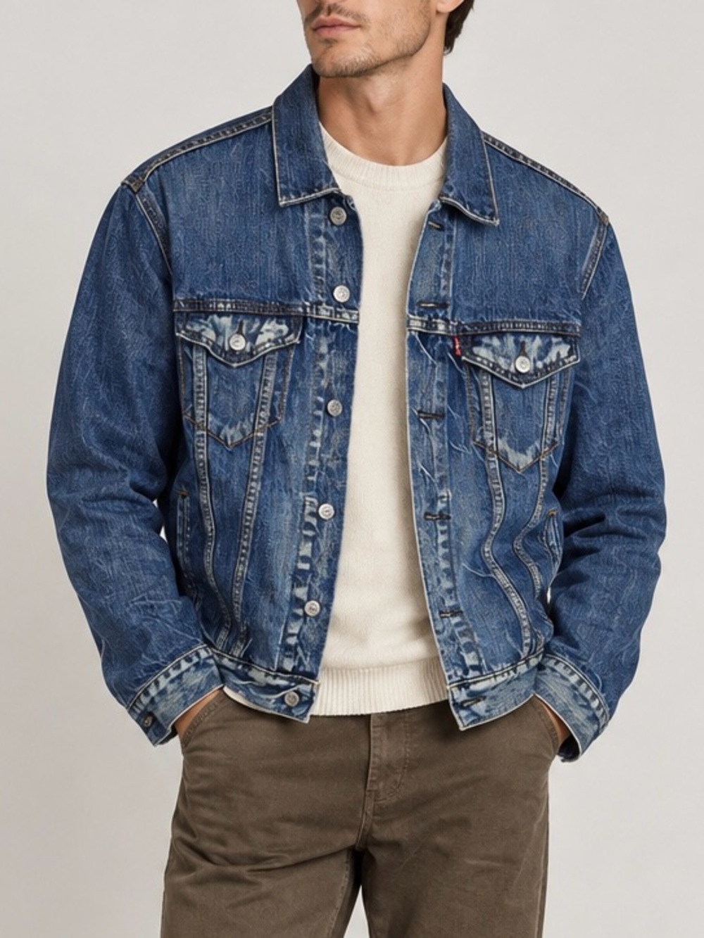 Levi's Faded Blue Denim Jacket - Men's Trucker Style